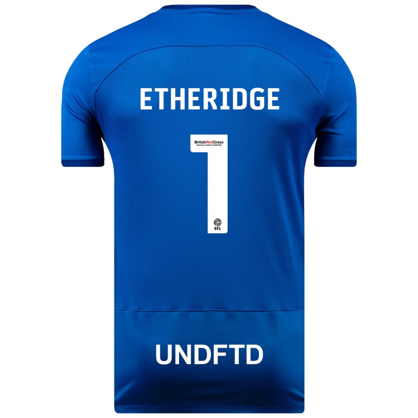 Kinder Neil Etheridge #1 Blau Heimtrikot Trikot 2023/24 T-Shirt Österreich