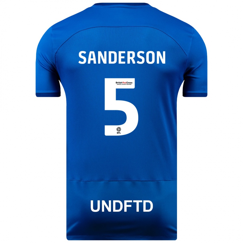 Kinder Dion Sanderson #5 Blau Heimtrikot Trikot 2023/24 T-Shirt Österreich