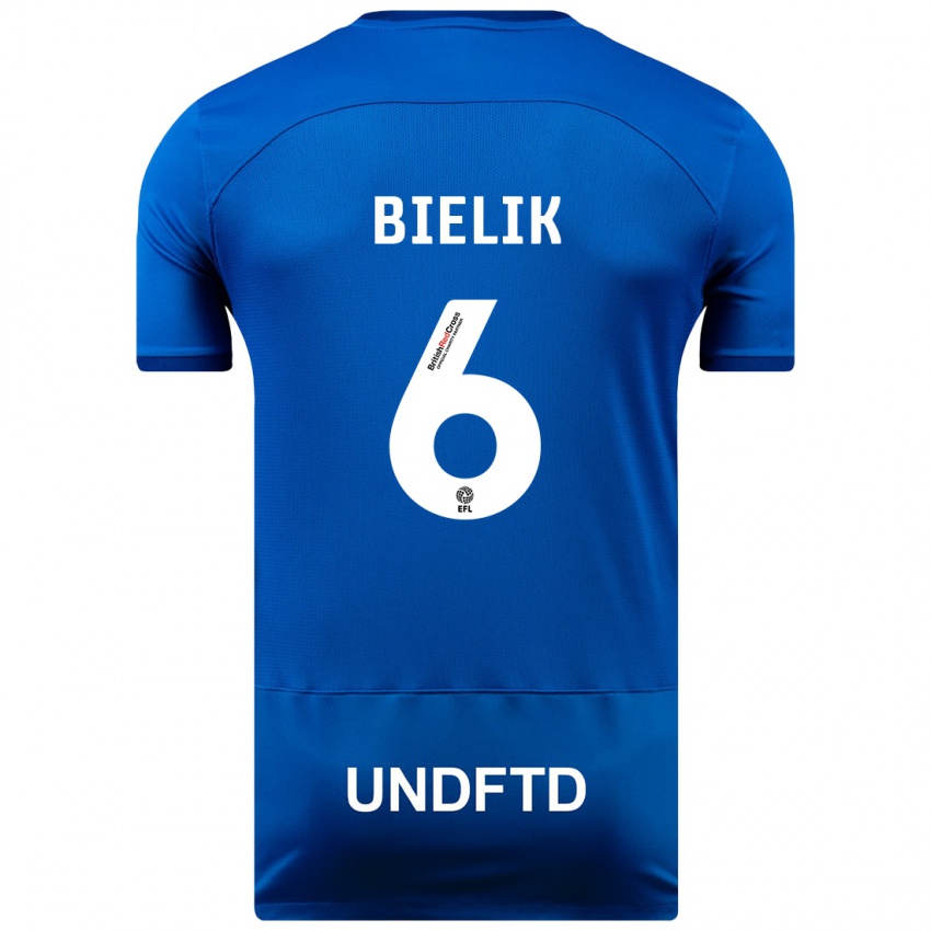 Kinder Krystian Bielik #6 Blau Heimtrikot Trikot 2023/24 T-Shirt Österreich