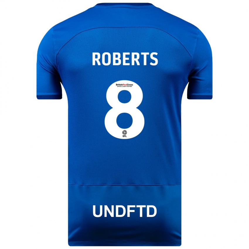 Kinder Tyler Roberts #8 Blau Heimtrikot Trikot 2023/24 T-Shirt Österreich