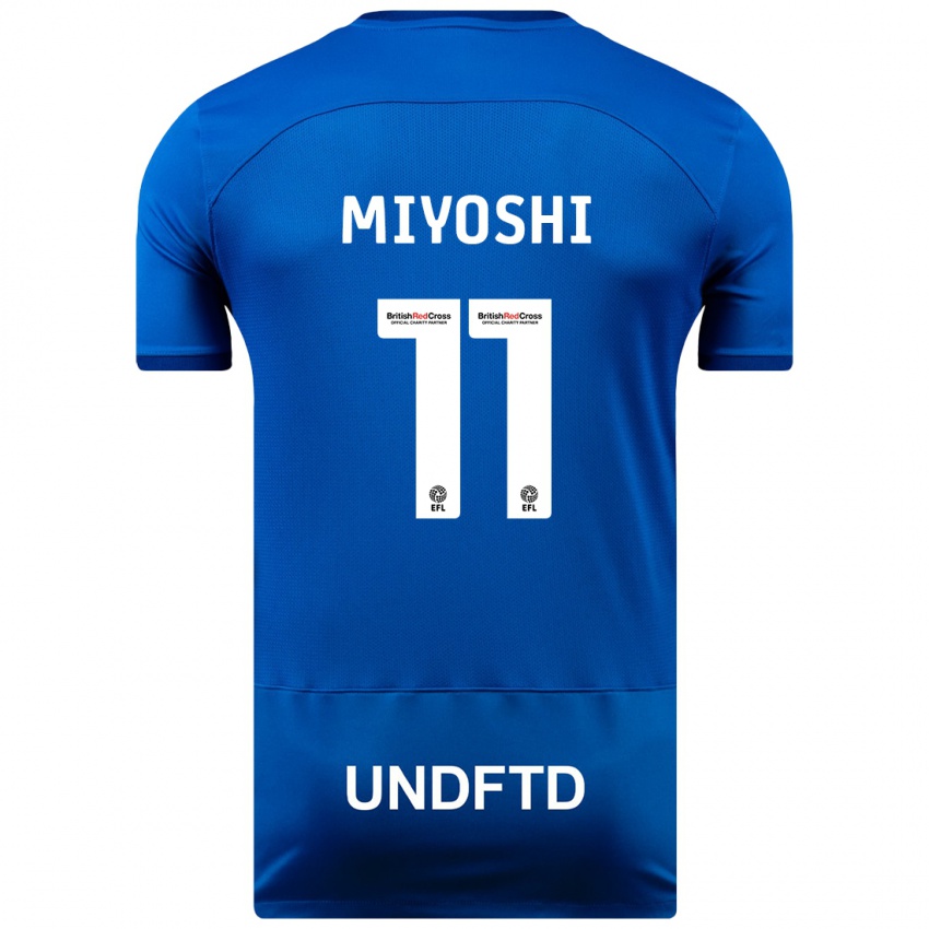 Kinder Koji Miyoshi #11 Blau Heimtrikot Trikot 2023/24 T-Shirt Österreich