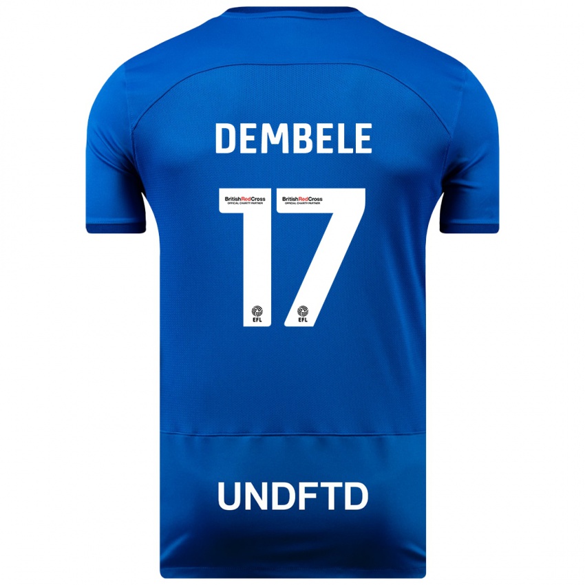 Kinder Siriki Dembélé #17 Blau Heimtrikot Trikot 2023/24 T-Shirt Österreich