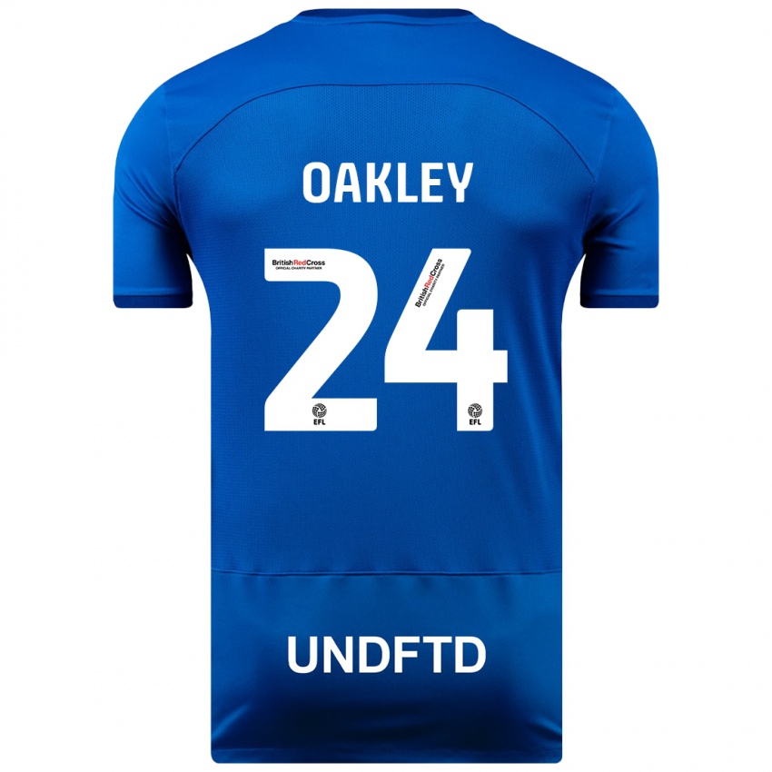 Kinder Marcel Oakley #24 Blau Heimtrikot Trikot 2023/24 T-Shirt Österreich