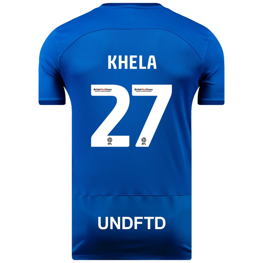 Kinder Brandon Khela #27 Blau Heimtrikot Trikot 2023/24 T-Shirt Österreich