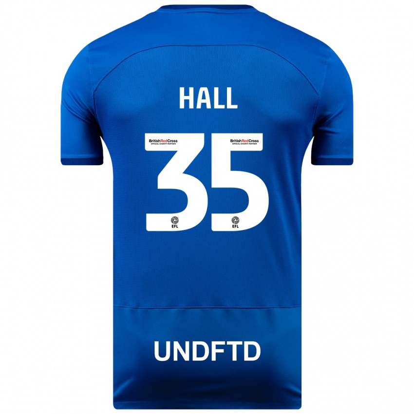 Kinder George Hall #35 Blau Heimtrikot Trikot 2023/24 T-Shirt Österreich