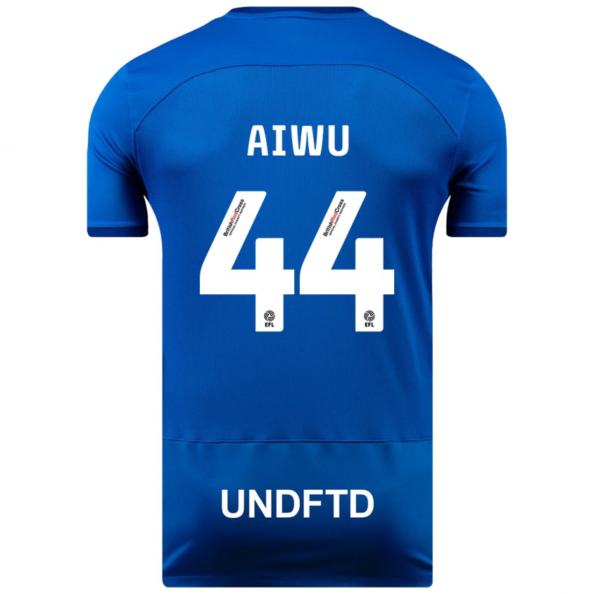 Kinder Emanuel Aiwu #44 Blau Heimtrikot Trikot 2023/24 T-Shirt Österreich