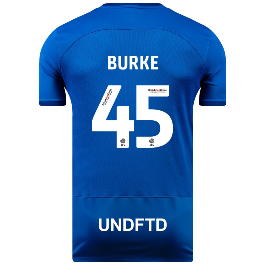 Kinder Oliver Burke #45 Blau Heimtrikot Trikot 2023/24 T-Shirt Österreich