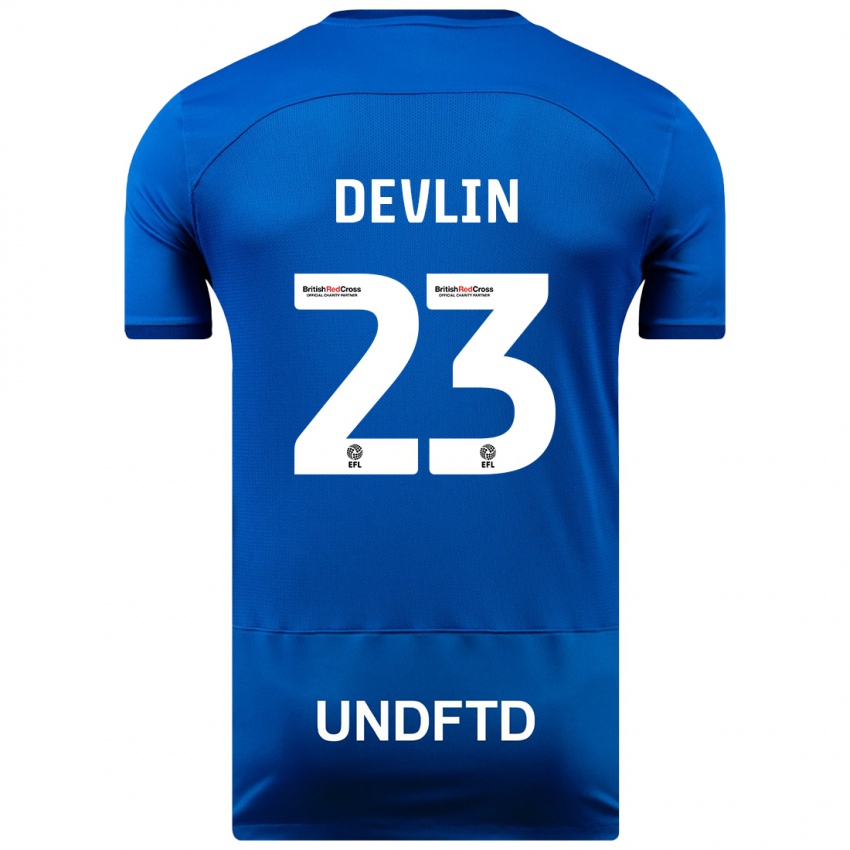 Kinder Charlotte Devlin #23 Blau Heimtrikot Trikot 2023/24 T-Shirt Österreich