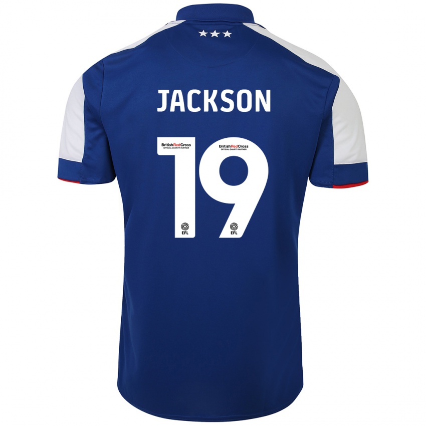 Kinder Kayden Jackson #19 Blau Heimtrikot Trikot 2023/24 T-Shirt Österreich