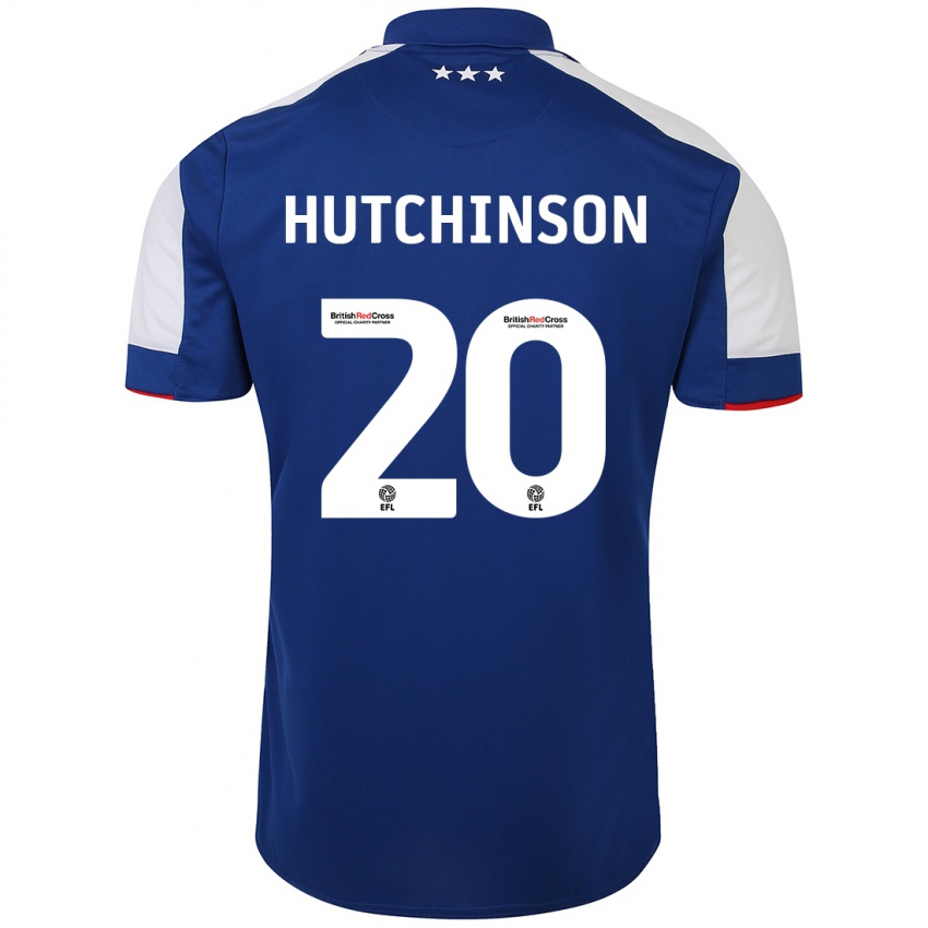Kinder Omari Hutchinson #20 Blau Heimtrikot Trikot 2023/24 T-Shirt Österreich