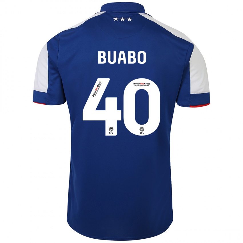 Kinder Gerard Buabo #40 Blau Heimtrikot Trikot 2023/24 T-Shirt Österreich