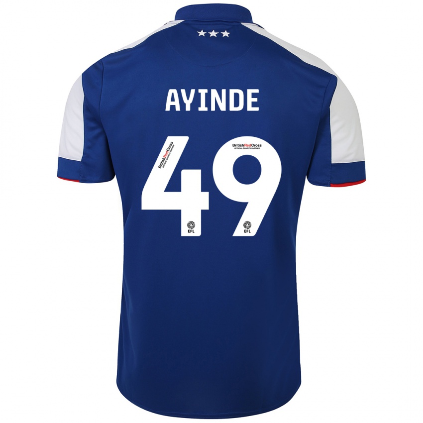 Kinder Leon Ayinde #49 Blau Heimtrikot Trikot 2023/24 T-Shirt Österreich