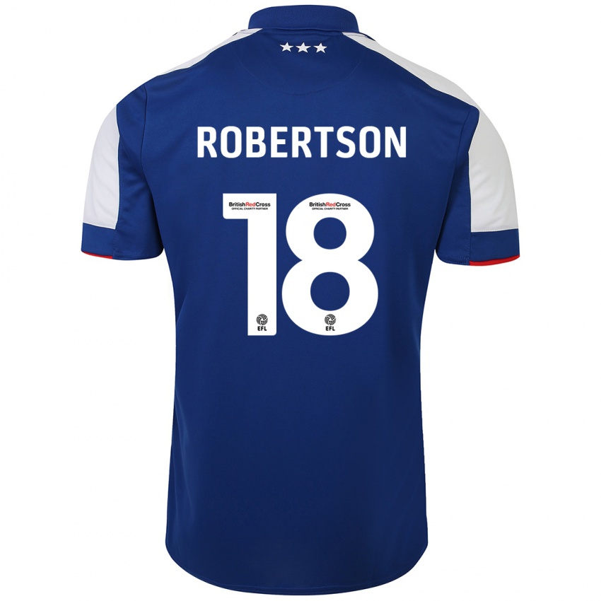 Kinder Kyra Robertson #18 Blau Heimtrikot Trikot 2023/24 T-Shirt Österreich