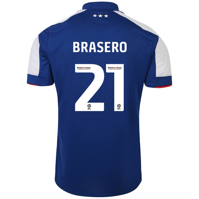 Kinder Sarah Brasero-Carreira #21 Blau Heimtrikot Trikot 2023/24 T-Shirt Österreich