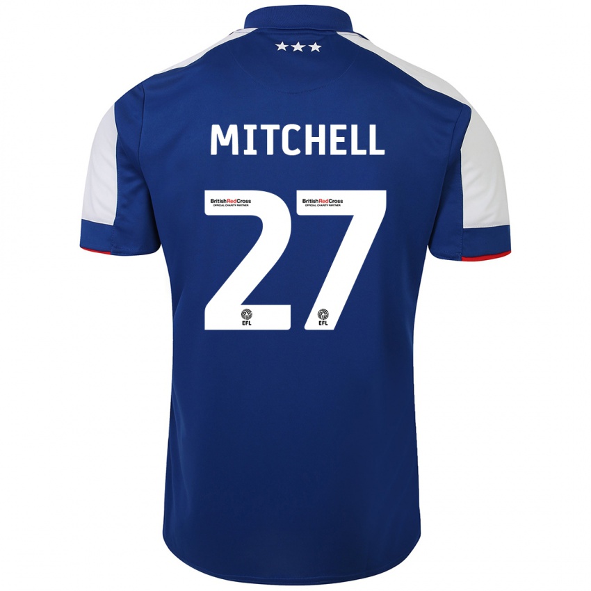 Kinder Leah Mitchell #27 Blau Heimtrikot Trikot 2023/24 T-Shirt Österreich