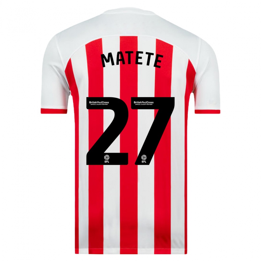 Kinder Jay Matete #27 Weiß Heimtrikot Trikot 2023/24 T-Shirt Österreich
