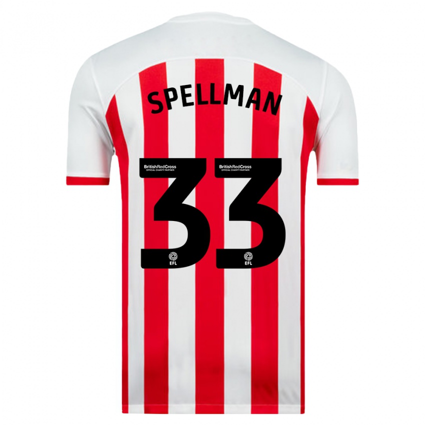 Kinder Michael Spellman #33 Weiß Heimtrikot Trikot 2023/24 T-Shirt Österreich