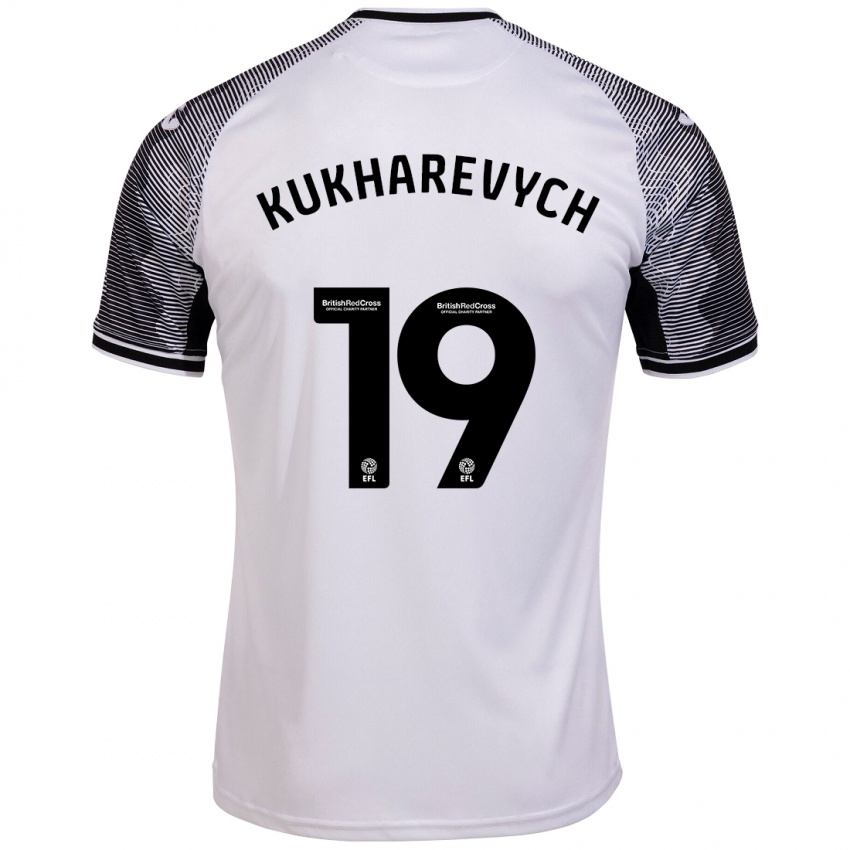 Kinder Mykola Kukharevych #19 Weiß Heimtrikot Trikot 2023/24 T-Shirt Österreich