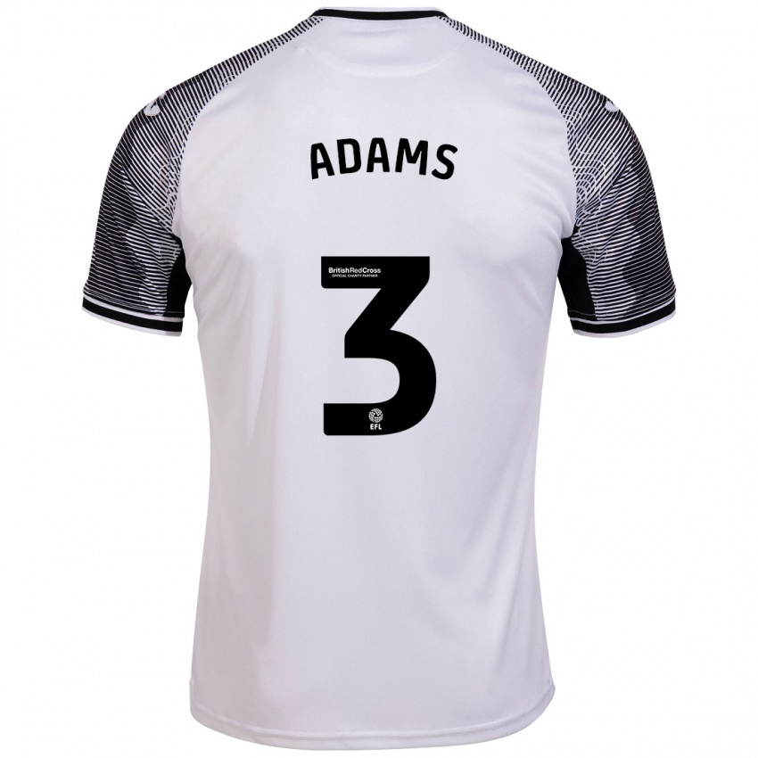 Kinder Sarah Adams #3 Weiß Heimtrikot Trikot 2023/24 T-Shirt Österreich