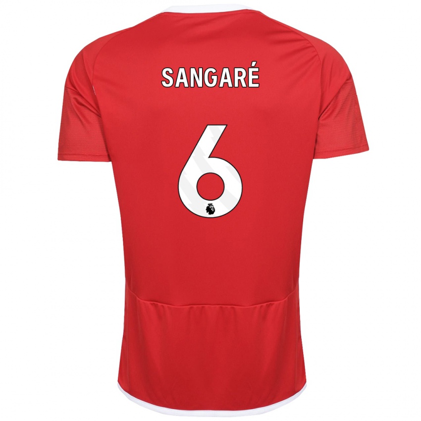 Kinder Ibrahim Sangare #6 Rot Heimtrikot Trikot 2023/24 T-Shirt Österreich