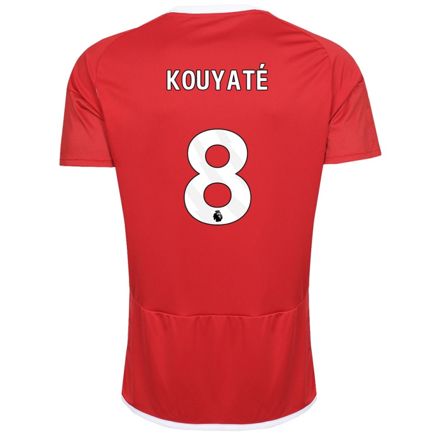 Kinder Cheikhou Kouyaté #8 Rot Heimtrikot Trikot 2023/24 T-Shirt Österreich