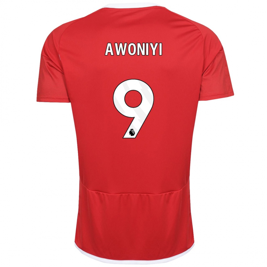 Kinder Taiwo Awoniyi #9 Rot Heimtrikot Trikot 2023/24 T-Shirt Österreich