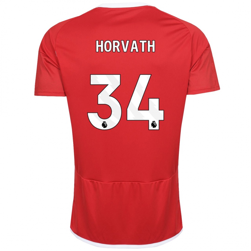 Kinder Ethan Horvath #34 Rot Heimtrikot Trikot 2023/24 T-Shirt Österreich