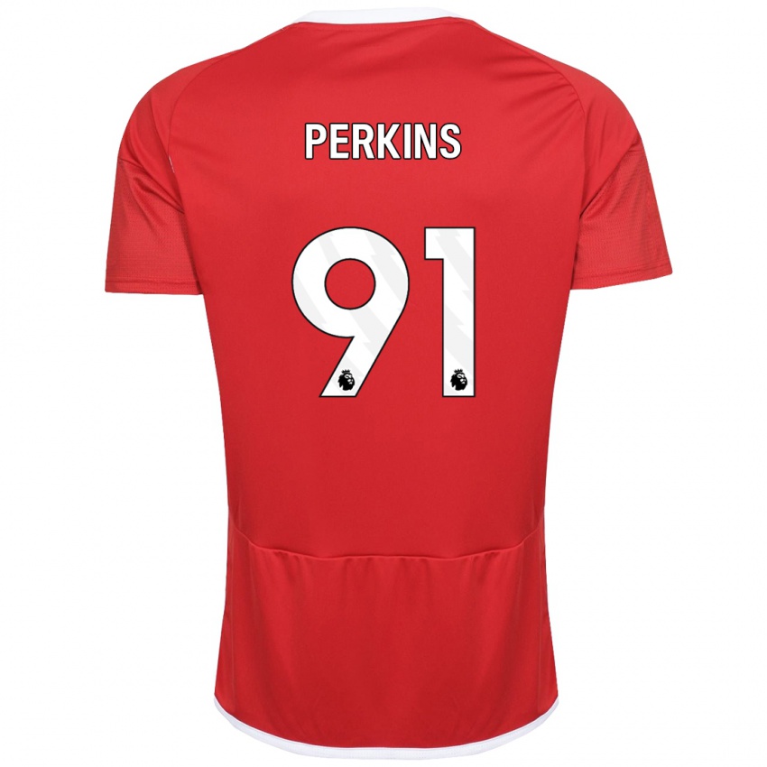 Kinder Jack Perkins #91 Rot Heimtrikot Trikot 2023/24 T-Shirt Österreich