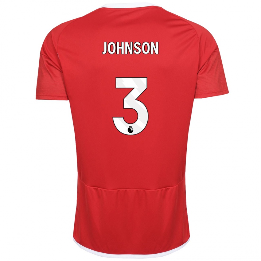 Kinder Nat Johnson #3 Rot Heimtrikot Trikot 2023/24 T-Shirt Österreich