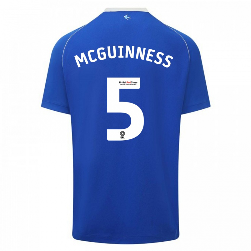 Kinder Mark Mcguinness #5 Blau Heimtrikot Trikot 2023/24 T-Shirt Österreich