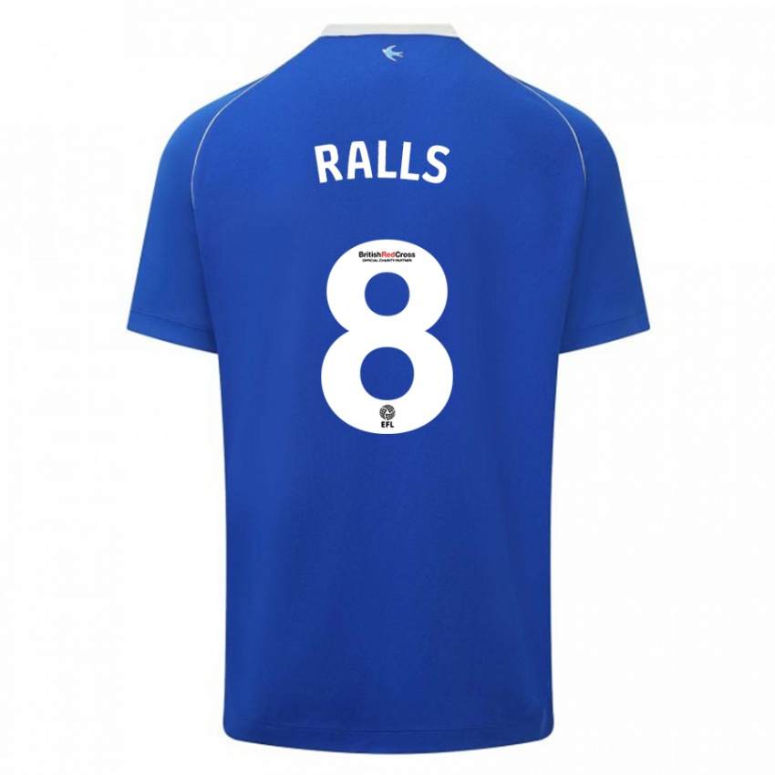 Kinder Joe Ralls #8 Blau Heimtrikot Trikot 2023/24 T-Shirt Österreich