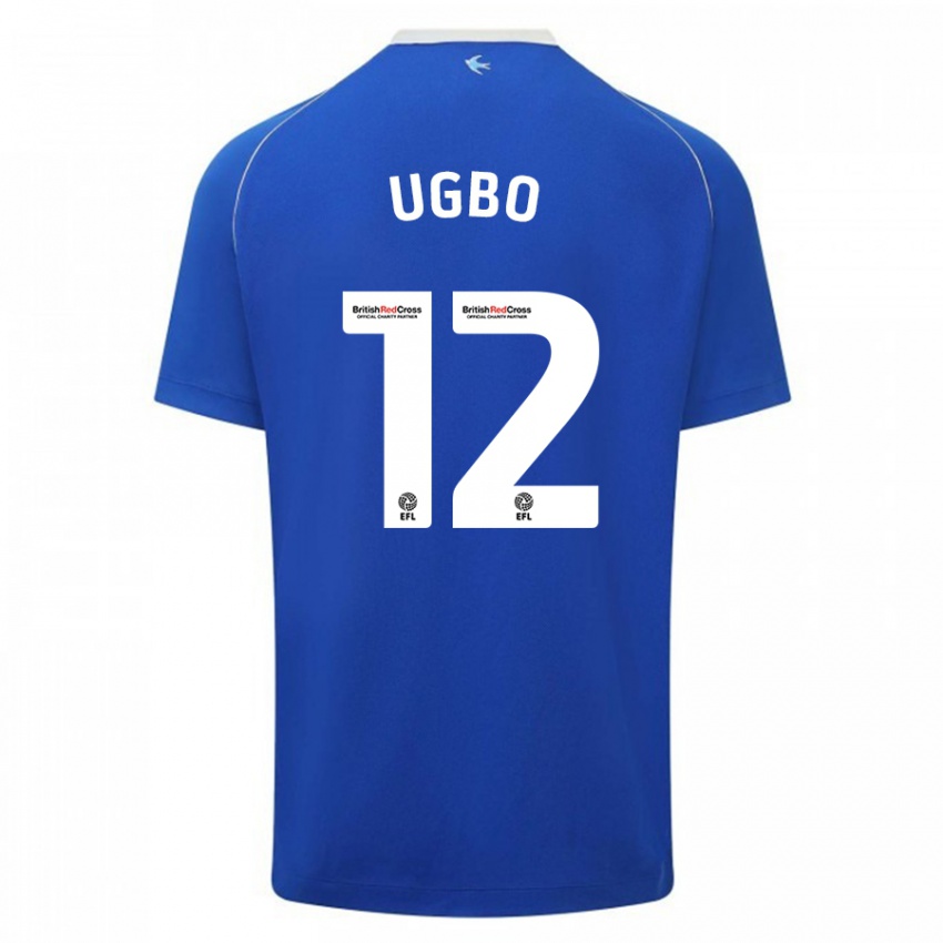 Kinder Iké Ugbo #12 Blau Heimtrikot Trikot 2023/24 T-Shirt Österreich