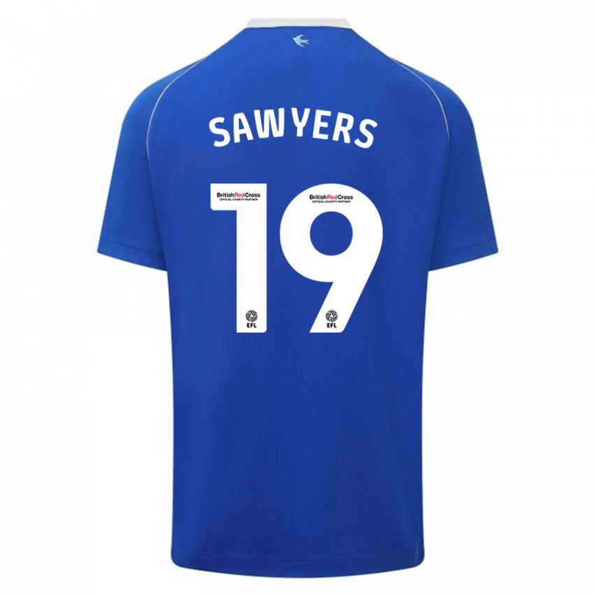 Kinder Romaine Sawyers #19 Blau Heimtrikot Trikot 2023/24 T-Shirt Österreich