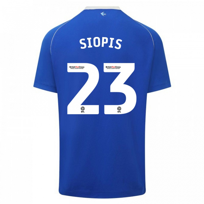 Kinder Manolis Siopis #23 Blau Heimtrikot Trikot 2023/24 T-Shirt Österreich