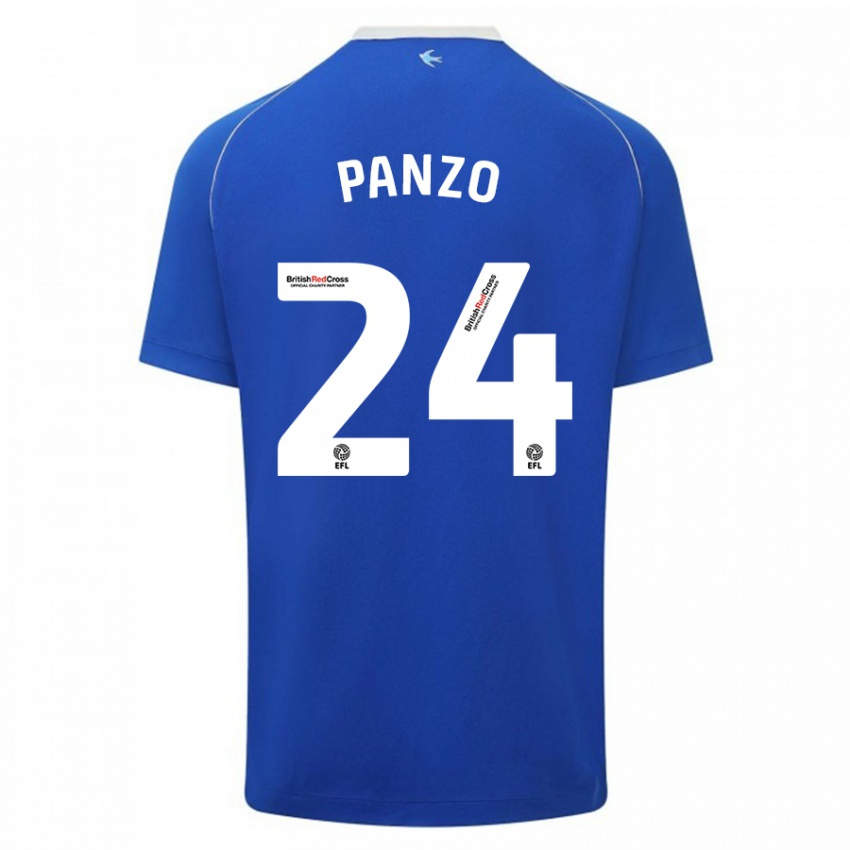 Kinder Jonathan Panzo #24 Blau Heimtrikot Trikot 2023/24 T-Shirt Österreich