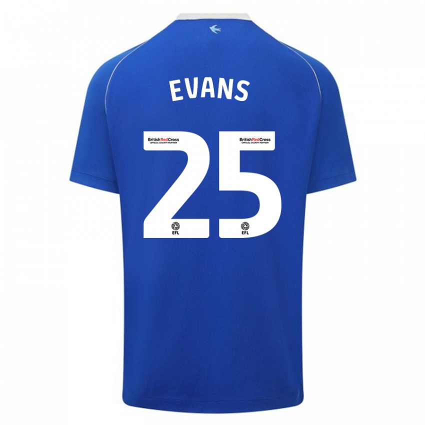 Kinder Kieron Evans #25 Blau Heimtrikot Trikot 2023/24 T-Shirt Österreich