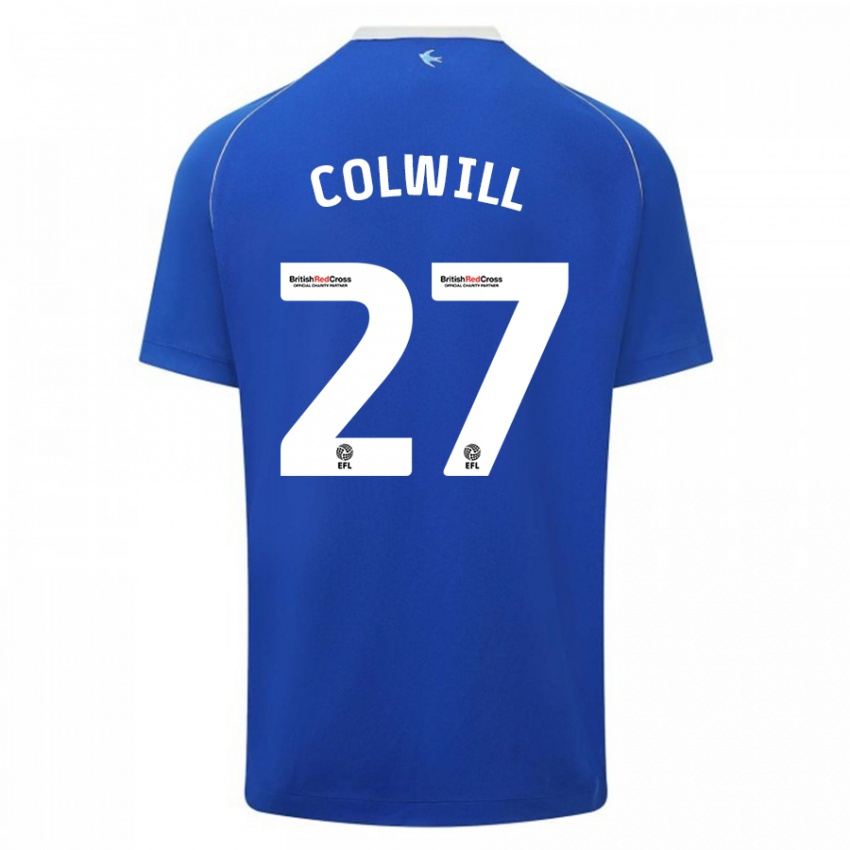 Kinder Rubin Colwill #27 Blau Heimtrikot Trikot 2023/24 T-Shirt Österreich