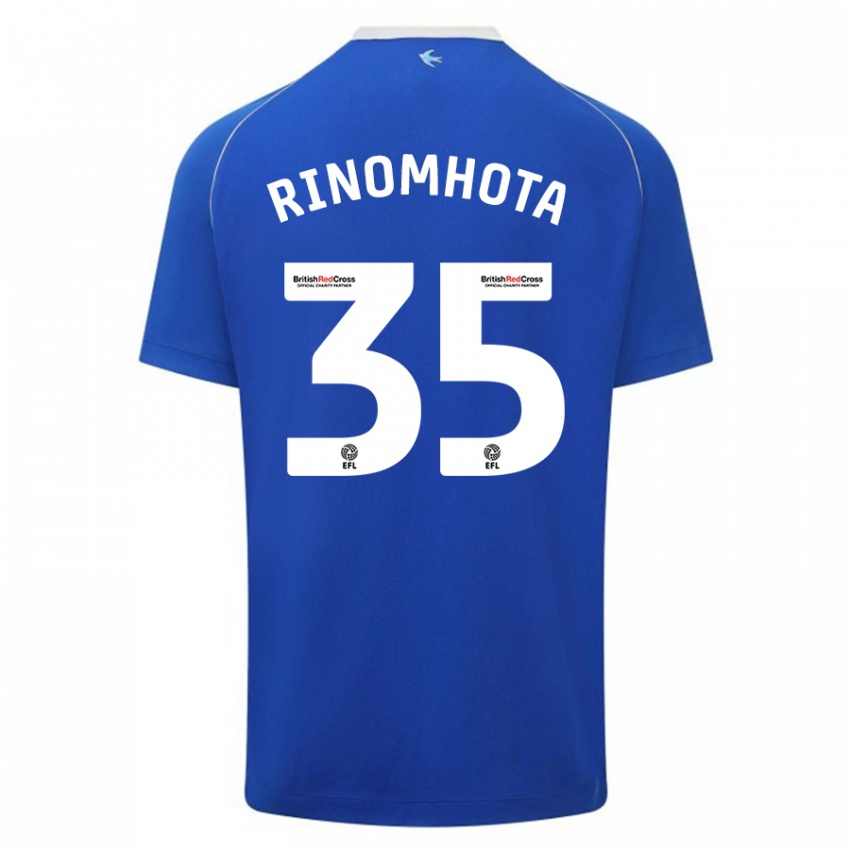 Kinder Andy Rinomhota #35 Blau Heimtrikot Trikot 2023/24 T-Shirt Österreich