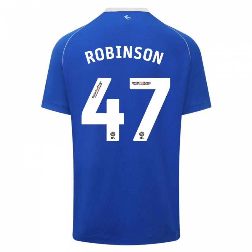 Kinder Callum Robinson #47 Blau Heimtrikot Trikot 2023/24 T-Shirt Österreich