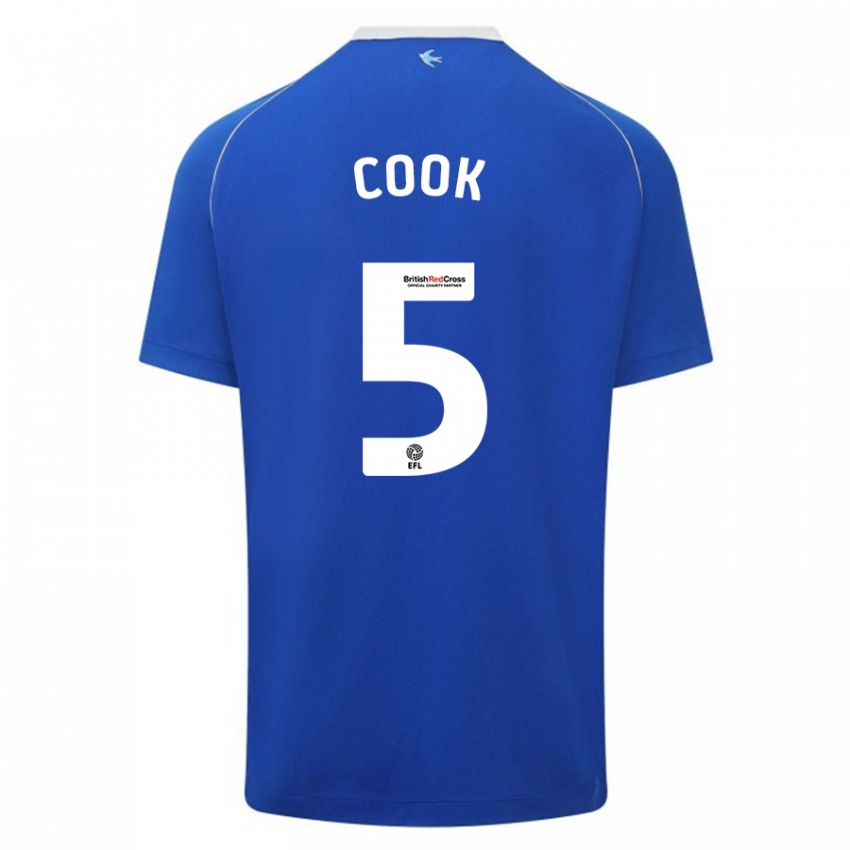 Kinder Freddie Cook #5 Blau Heimtrikot Trikot 2023/24 T-Shirt Österreich