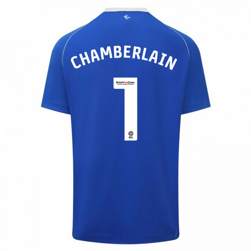 Kinder Ceryn Chamberlain #1 Blau Heimtrikot Trikot 2023/24 T-Shirt Österreich