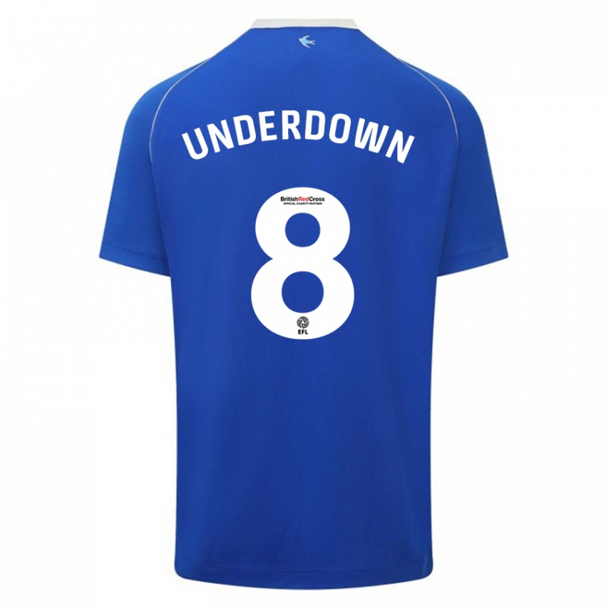 Kinder Kanisha Underdown #8 Blau Heimtrikot Trikot 2023/24 T-Shirt Österreich