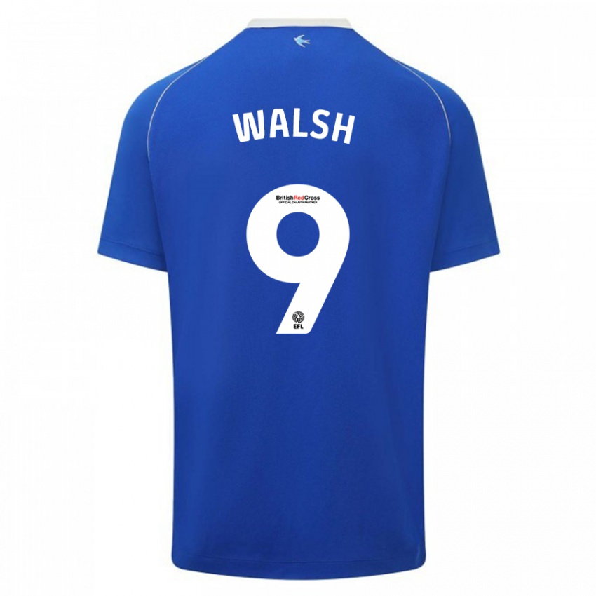 Kinder Catherine Walsh #9 Blau Heimtrikot Trikot 2023/24 T-Shirt Österreich