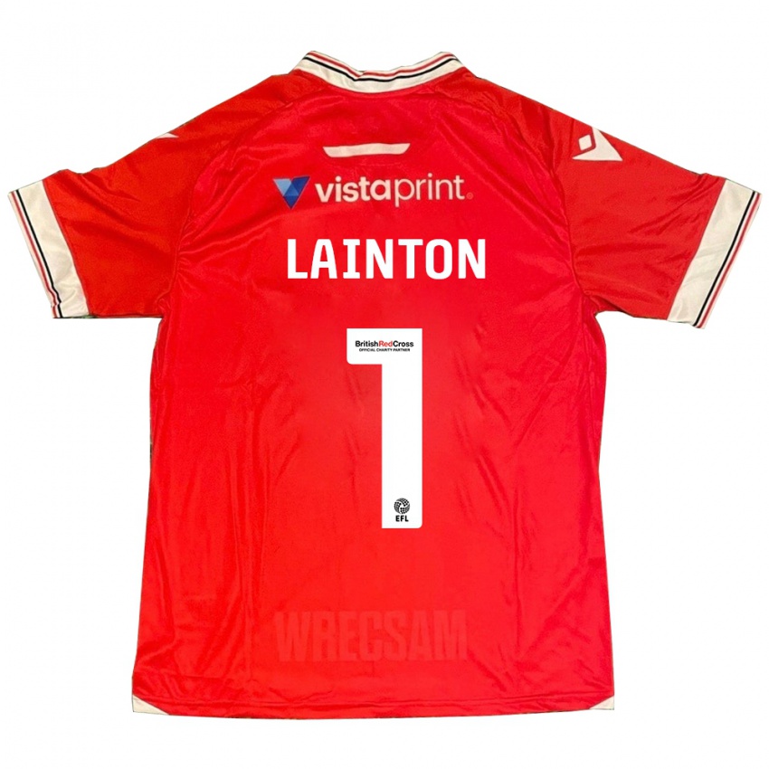 Kinder Rob Lainton #1 Rot Heimtrikot Trikot 2023/24 T-Shirt Österreich