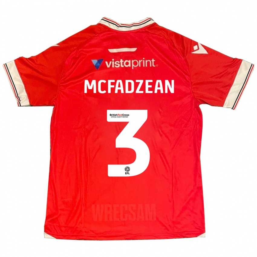 Kinder Callum Mcfadzean #3 Rot Heimtrikot Trikot 2023/24 T-Shirt Österreich
