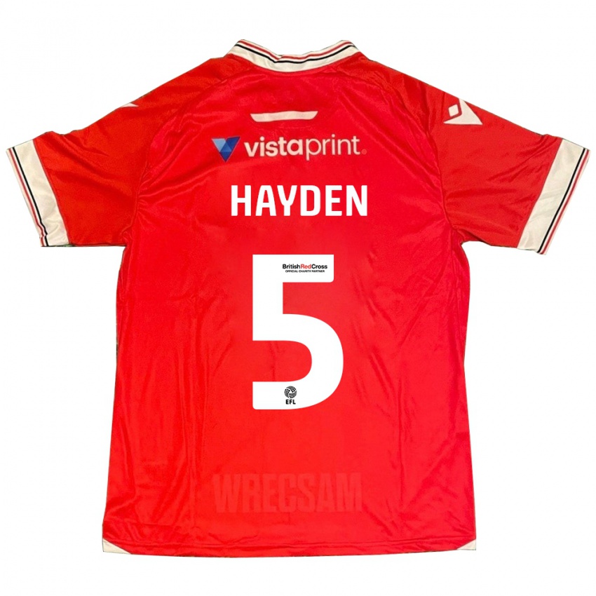 Kinder Aaron Hayden #5 Rot Heimtrikot Trikot 2023/24 T-Shirt Österreich
