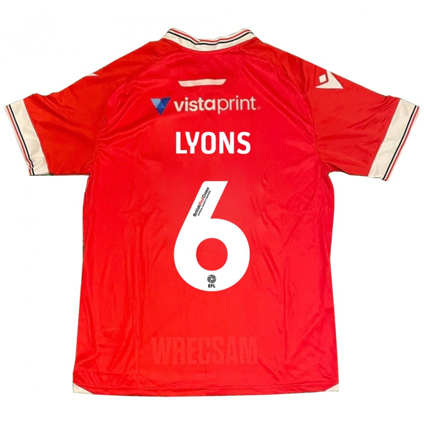 Kinder Lauryn Lyons #6 Rot Heimtrikot Trikot 2023/24 T-Shirt Österreich