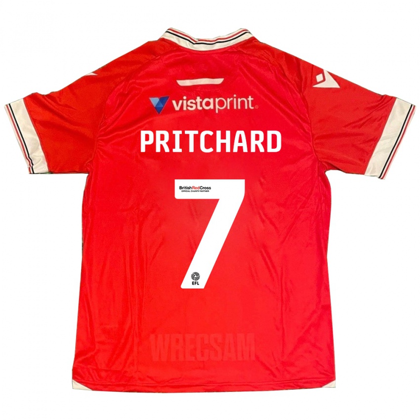 Kinder Rebecca Pritchard #7 Rot Heimtrikot Trikot 2023/24 T-Shirt Österreich