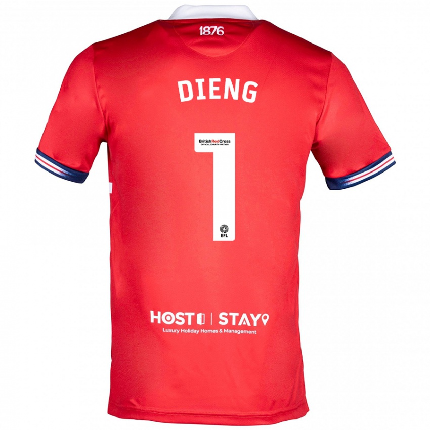 Kinder Seny Dieng #1 Rot Heimtrikot Trikot 2023/24 T-Shirt Österreich