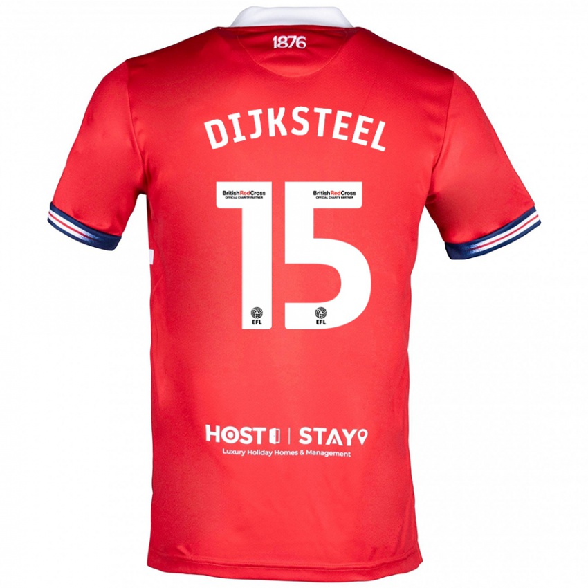 Kinder Anfernee Dijksteel #15 Rot Heimtrikot Trikot 2023/24 T-Shirt Österreich